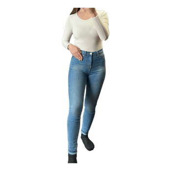 Blue skinny jeans