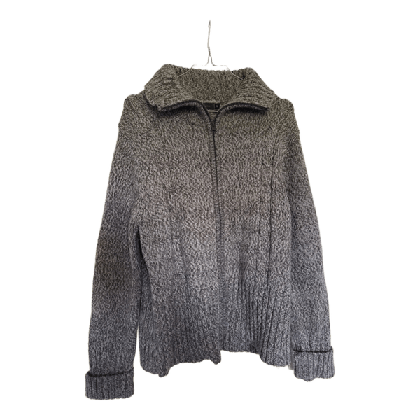 Grå strikket cardigan