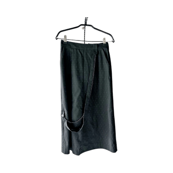 Black pencil skirt with chain detail