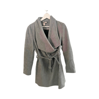 Harmaa villakangastakki