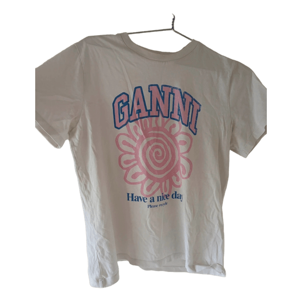 Hvid Ganni t-shirt