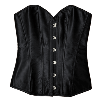 Black satin corset