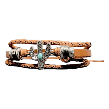Boho emotional support cactus bracelet