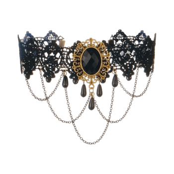 Musta pitsikaulakoru choker UusiNew 