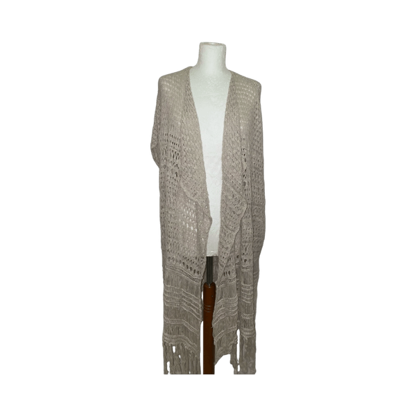 beige neulehuivi/poncho