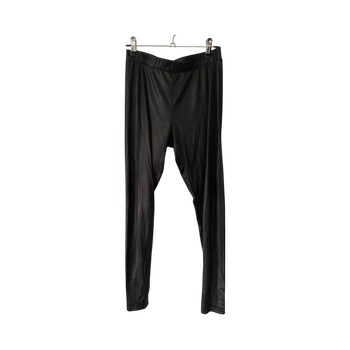 Black faux leather leggings