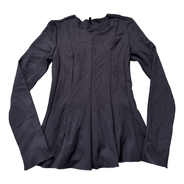 Mørkebrun Only peplum top