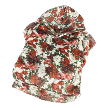 Kukkakuosinen torkkuhuppari (One size)