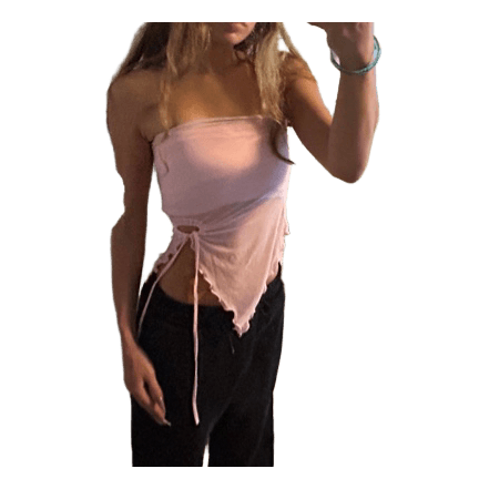 Pink mesh top