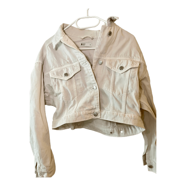 Cream denim jacket