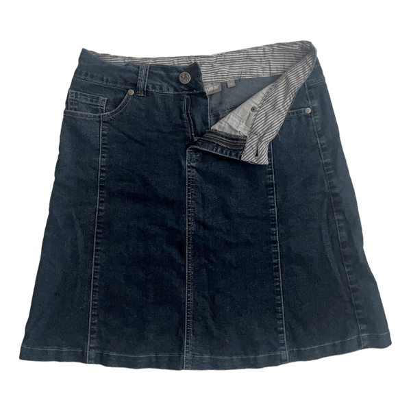 Blue denim mini skirt