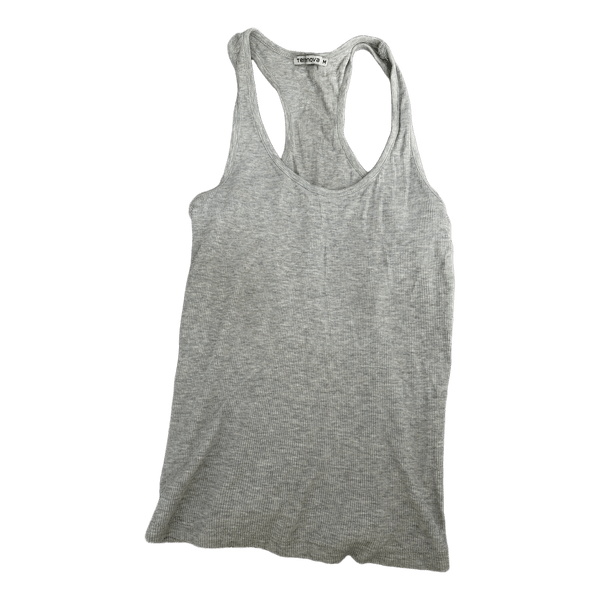 Grey ribbed tank top
