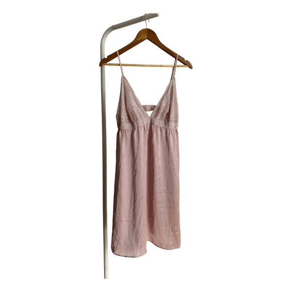 Pink lace sexy nightwear pajama chemise