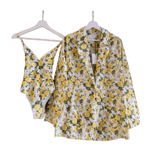 Onia luxury beach set: cotton blazer + swimsuit 