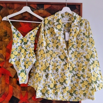 Onia luxury beach set: cotton blazer + swimsuit 