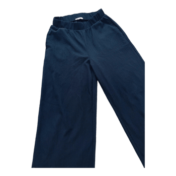 Navy wide-leg trousers