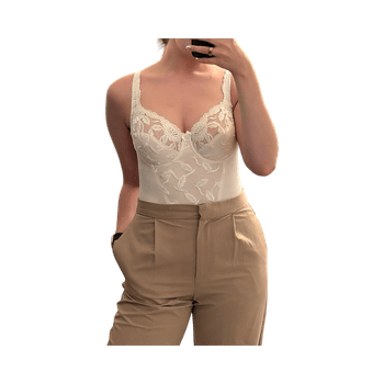 Ivory lace bodysuit