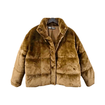Brown puffer jacket