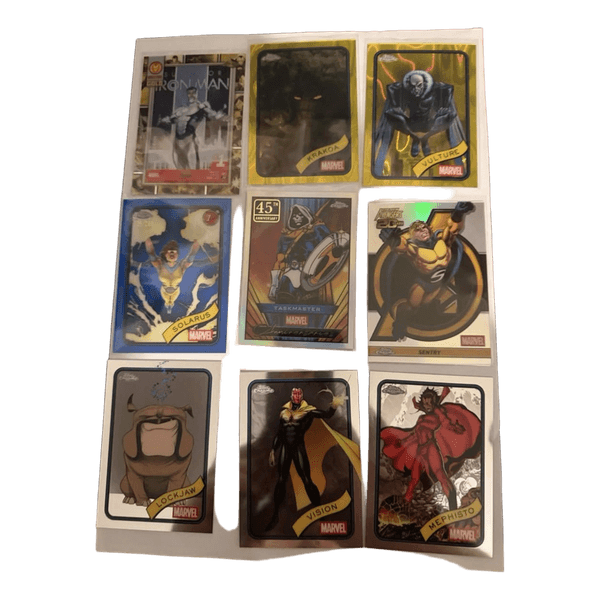 Marvel chrome trading cards