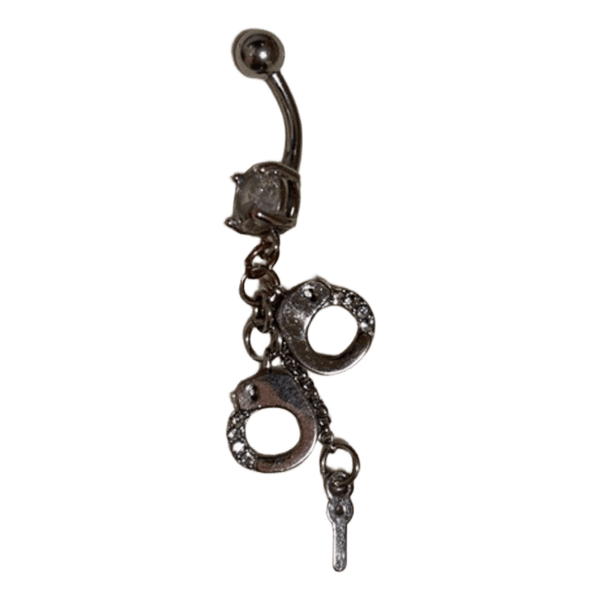 Handcuff belly button ring