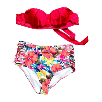 Hollister punaiset kukka bikinit
