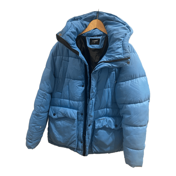 Blue Everest puffer jacket