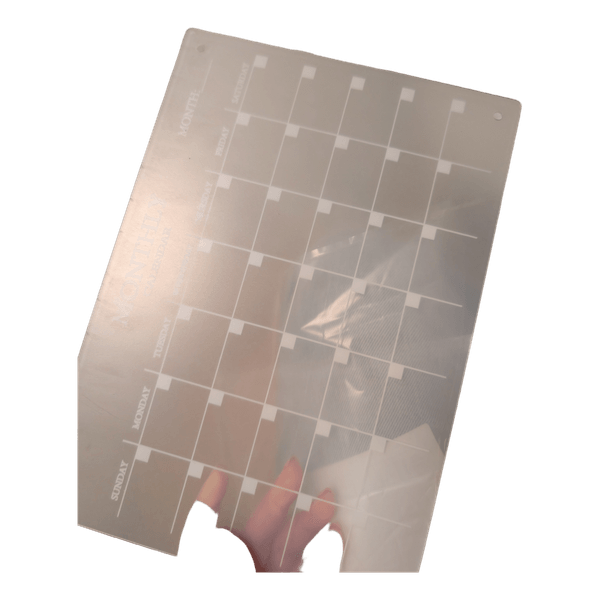 Clear acrylic calendar board