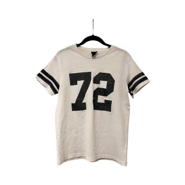 H&M 72 jersey white mesh shirt size S
