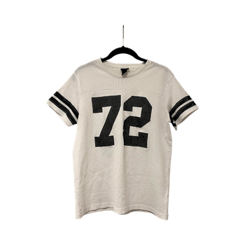 H&M 72 jersey white mesh shirt size S