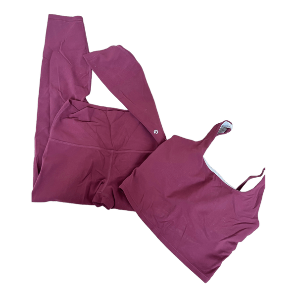Burgundy gym set