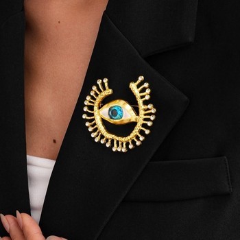 Evil eye brooch