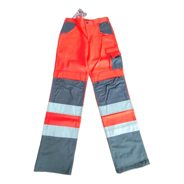 Orange safety work trousers