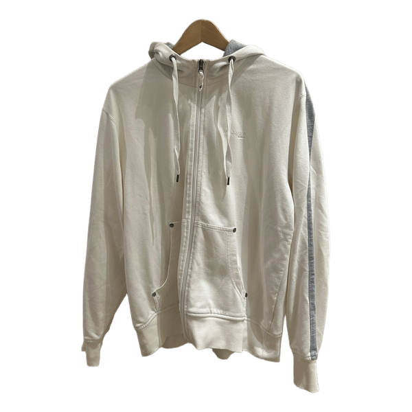White zip hoodie