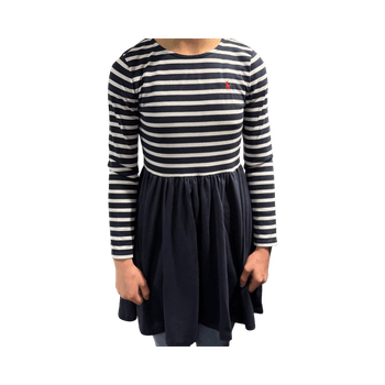 Striped long-sleeve dress