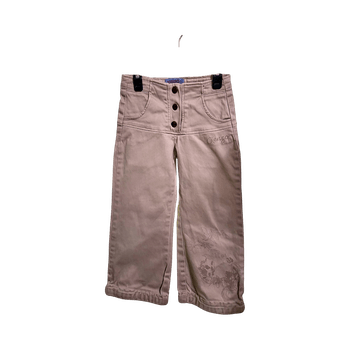 Cream and white embroidered pants #kidcore