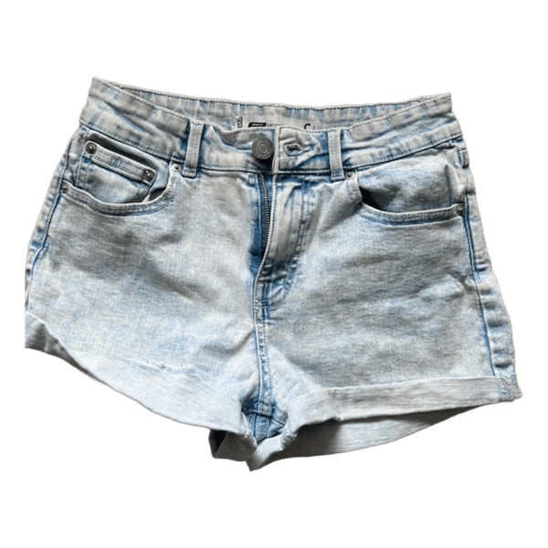 Light blue denim shorts