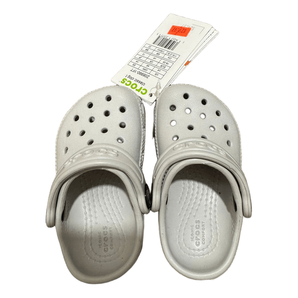Grey Crocs clogs