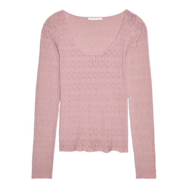 Rosa langærmet top