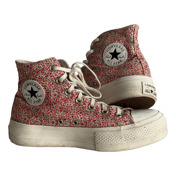 Converse floral high top sneakers