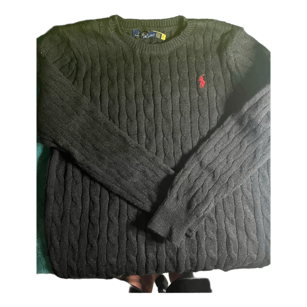 Ralph Lauren Black cable knit sweater