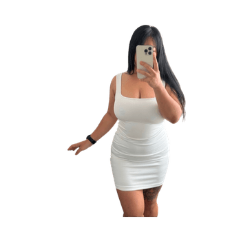 Valkoinen bodycon-mekko