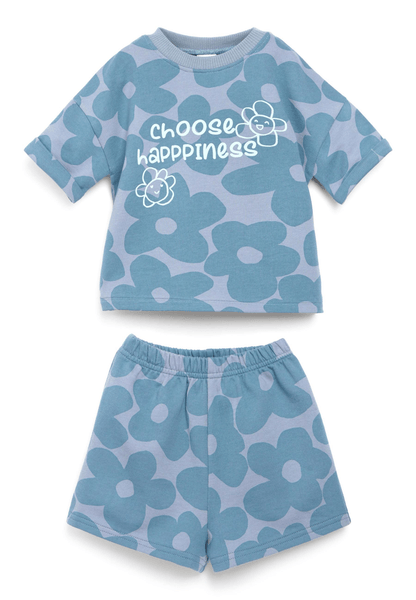 Blue print t-shirt