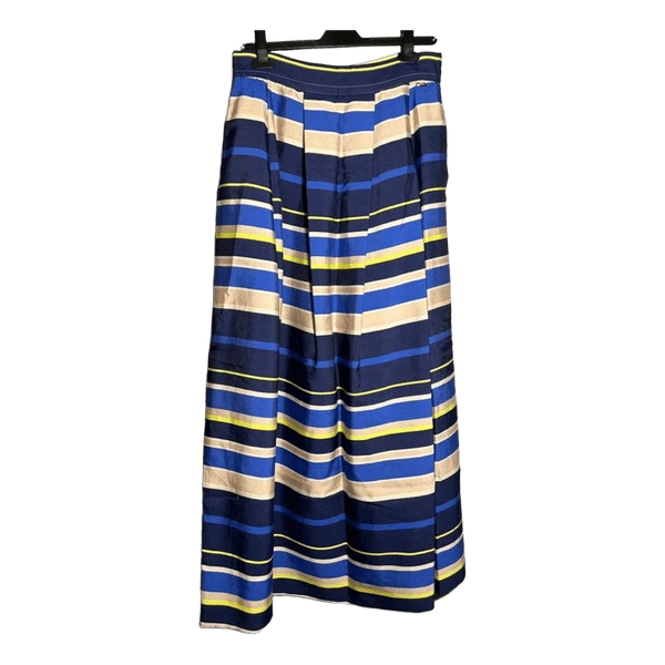 Blue striped maxi skirt