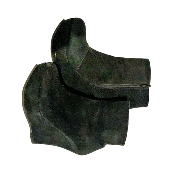 Black wedge ankle boots