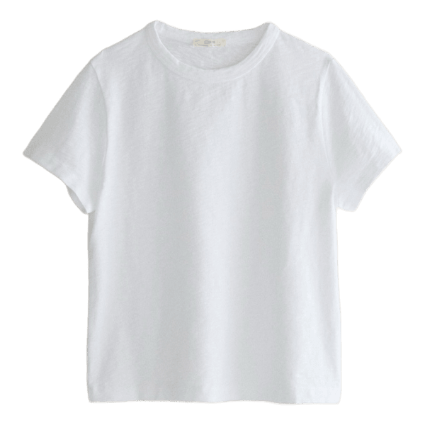 Hvid bomulds t-shirt