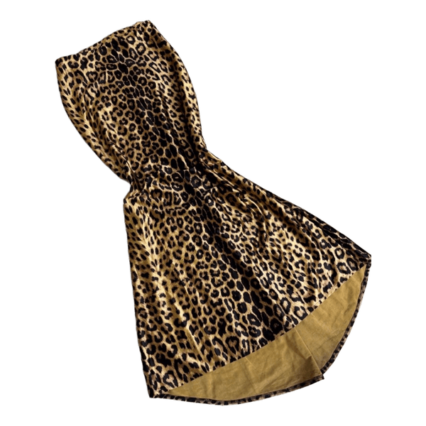 Leopard print midi skirt