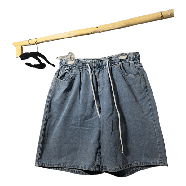 Blue denim shorts