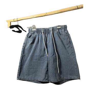 Blue denim shorts