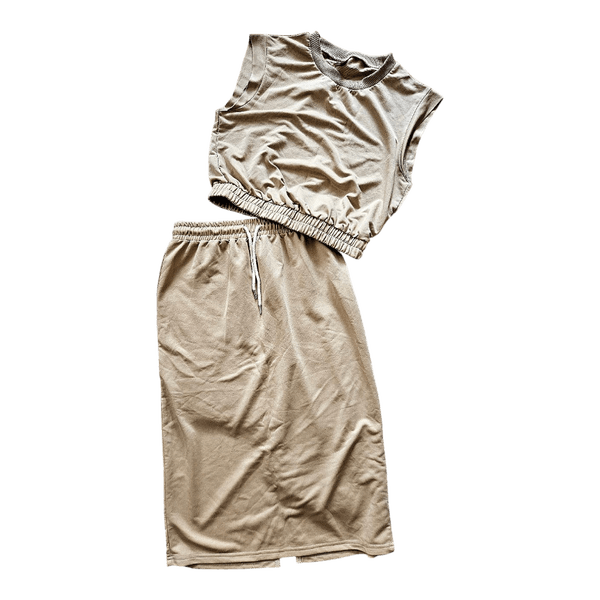 Beige two-piece set