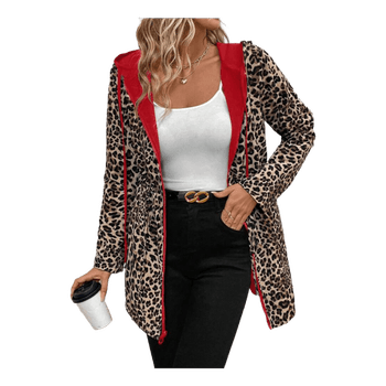 Reversible leopard print jacket